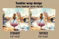 3D Baby Princess Tumbler Wrap Designs Product Image 2