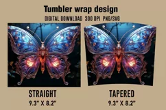 3D Butterfly Tumbler Wrap Designs, Sublimation Designs Product Image 2