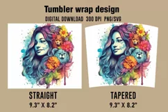 3D Lady Tumbler Wrap Designs, Sublimation Designs Product Image 2