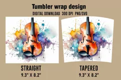 3D Guitar Tumbler Wrap Designs, Sublimation Designs Product Image 2
