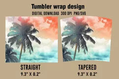 3D Summer Tumbler Wrap Designs, Sublimation Designs Product Image 2