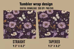 3D Daisies Flowers Tumbler Wrap Designs, Sublimation Tumbler Product Image 2