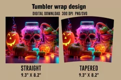 3D Halloween Pumpkin Tumbler Wrap Designs Product Image 3