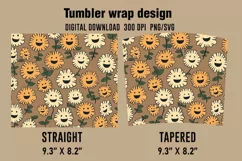 3D Daisies Flowers Tumbler Wrap Designs Product Image 2