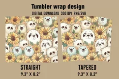3D Daisies Flowers Tumbler Wrap Designs Product Image 2