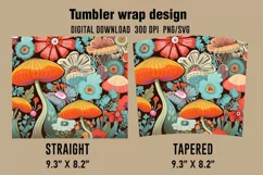 3D Mushroom Tumbler Wrap Designs Product Image 2