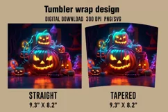 3D Halloween Pumpkin Tumbler Wrap Designs Product Image 2