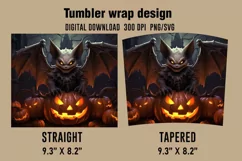 3D Halloween Pumpkin Tumbler Wrap Designs Product Image 2