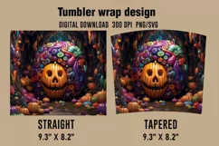 3D Halloween Pumpkin Tumbler Wrap Designs Product Image 2