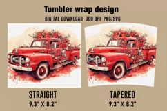 3D Floral Car Tumbler Wrap Designs, Sublimation Designs Product Image 2