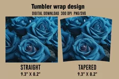 3D Cute Roses Tumbler Wrap Designs, Sublimation Designs Product Image 2