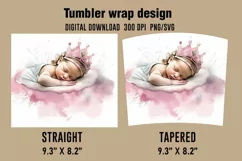 3D Cute Baby Tumbler Wrap Designs, Sublimation Designs Product Image 2