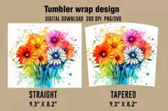 3D Sunflower Tumbler Wrap Designs, Sublimation Tumbler Wraps Product Image 2