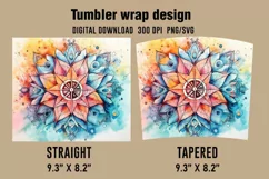 3D Mandala Tumbler Wrap Designs, Sublimation Tumbler Wraps Product Image 2