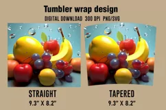 3D Fruits Tumbler Wrap Designs, Sublimation Designs Product Image 2