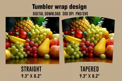 3D Fruits Tumbler Wrap Designs, Sublimation Designs Product Image 2