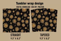 3D Daisies Flowers Tumbler Wrap Designs Product Image 2