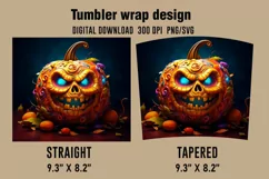 3D Halloween Pumpkin Tumbler Wrap Designs Product Image 2