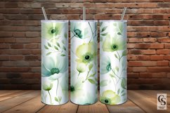 Green Watercolor Floral Seamless Patterns Product Image 3
