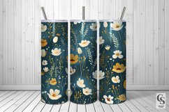 Retro Wildflowers Digital Paper Patterns Product Image 2