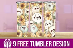 3D Daisies Flowers Tumbler Wrap Designs Product Image 1