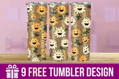 3D Daisies Flowers Tumbler Wrap Designs Product Image 1