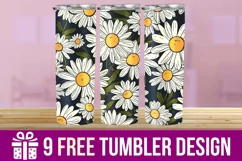 3D Daisies Flowers Tumbler Wrap Designs Product Image 1