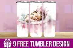 3D Cute Baby Tumbler Wrap Designs, Sublimation Designs Product Image 1