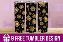 3D Daisies Flowers Tumbler Wrap Designs Product Image 1