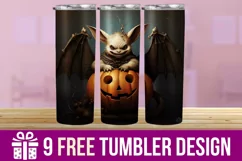 3D Halloween Pumpkin Tumbler Wrap Designs Product Image 1