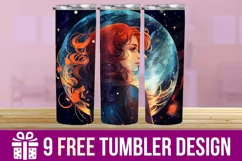 3D Floral Heart Tumbler Wrap , Sublimation Designs Product Image 1