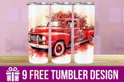 3D Floral Car Tumbler Wrap Designs, Sublimation Designs Product Image 1