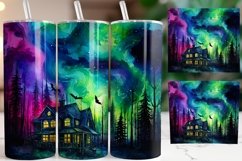 Halloween tumbler wrap, Sublimation PNG design Product Image 1