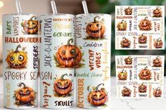 Halloween tumbler wrap, Sublimation PNG design, Pumpkin jack Product Image 1