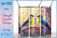 Elevate your tumbler style with our lovebird-themed wrap. Vibrant design, tenderly embracing birds, embodies the beauty of love in every sip. Beautiful vibrant sublimation is also perfect for printing greeting cards, backgrounds, journals and many other.