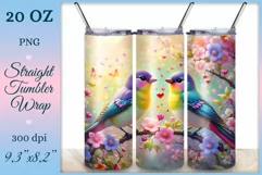 Elevate your tumbler style with our lovebird-themed wrap. Vibrant design, tenderly embracing birds, embodies the beauty of love in every sip. Beautiful vibrant sublimation is also perfect for printing greeting cards, backgrounds, journals and many other.