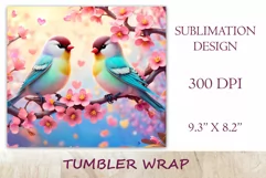 Elevate your tumbler style with our lovebird-themed wrap. Vibrant design, tenderly embracing birds, embodies the beauty of love in every sip. Beautiful vibrant sublimation is also perfect for printing greeting cards, backgrounds, journals and many other.