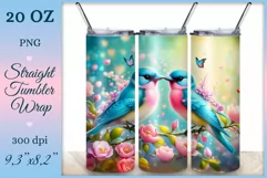 Elevate your tumbler style with our lovebird-themed wrap. Vibrant design, tenderly embracing birds, embodies the beauty of love in every sip. Beautiful vibrant sublimation is also perfect for printing greeting cards, backgrounds, journals and many other.