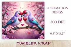 Elevate your tumbler style with our lovebird-themed wrap. Vibrant design, tenderly embracing birds, embodies the beauty of love in every sip. Beautiful vibrant sublimation is also perfect for printing greeting cards, backgrounds, journals and many other.