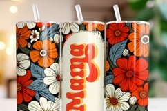 Mom tumbler wrap, Sublimation PNG design, Mama flowers Product Image 3