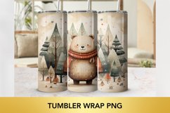8 PNG christmas bear tumbler wrap - Animal tumbler Bundle Product Image 3