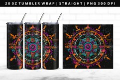 Mandala 20oz Tumbler Wrap | Sublimation PNG Design Product Image 1