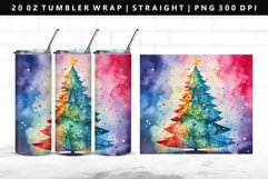 Watercolor 20oz Tumbler Wrap | Sublimation PNG Design Product Image 1