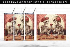 Skull 20oz Tumbler Wrap | Sublimation PNG Design Product Image 1