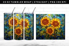Sunflower 20oz Tumbler Wrap | Sublimation PNG Design Product Image 1
