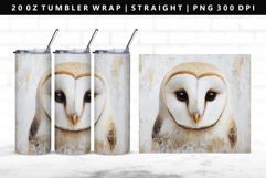 Owl 20oz Tumbler Wrap | Sublimation PNG Design Product Image 1