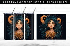 Zodiac Sign 20oz Tumbler Wrap | Sublimation PNG Design Product Image 1