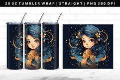 Zodiac Sign 20oz Tumbler Wrap | Sublimation PNG Design Product Image 1