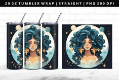 Aquarius 20oz Tumbler Wrap | Sublimation PNG Design Product Image 1