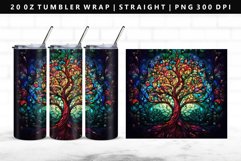 Tree 20oz Tumbler Wrap | Sublimation PNG Design Product Image 1
